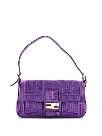 Fendi Baguette Bag Logo Embossed Leather Small (view 1)
