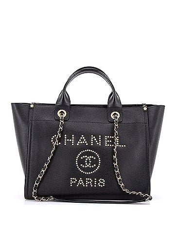 Chanel Deauville Tote Studded Caviar Small (view 1)
