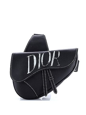 Christian Dior Alex Foxton Logo Saddle Crossbody Bag Printed Leather (view 1)