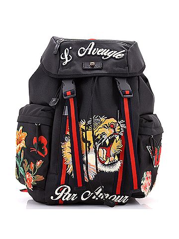 Gucci Techpack Backpack Embroidered Techno Canvas Small (view 1)