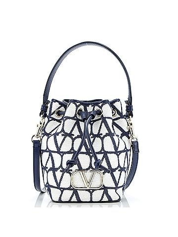 Valentino Garavani VLogo Signature Bucket Bag Toile Iconograph Fabric Mini (view 1)