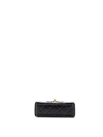 Chanel Kelly Top Handle Shopping Bag Quilted Shiny Aged Calfskin Nano (view 2)