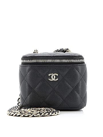 Chanel Classic Vanity Case with Chain Quilted Caviar Mini (view 1)