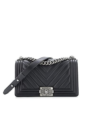 Chanel Boy Flap Bag Chevron Calfskin Old Medium (view 1)