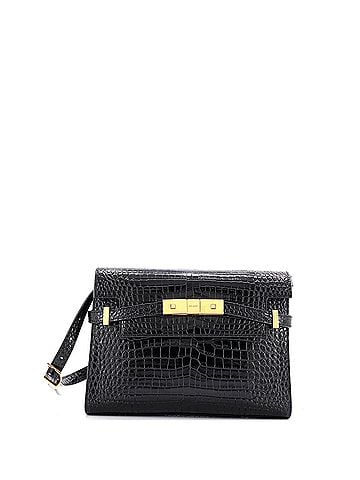 Saint Laurent Manhattan Shoulder Bag Crocodile Embossed Leather Small (view 1)