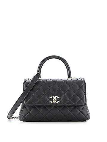 Chanel Coco Top Handle Bag Quilted Caviar Mini (view 1)