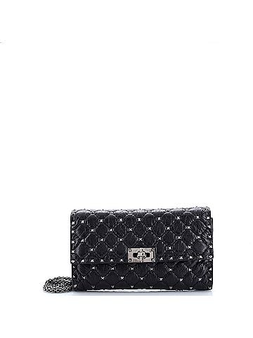 Valentino Garavani Rockstud Spike Wallet on Chain Quilted Leather Small (view 1)