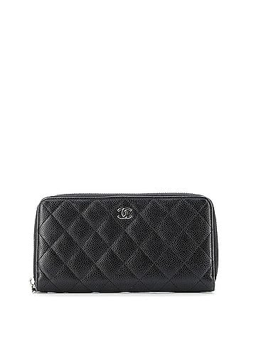Chanel Zip Around Organizer Wallet Quilted Caviar Large (view 1)