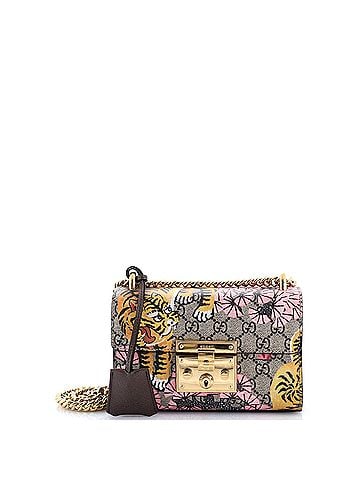Gucci Padlock Shoulder Bag Bengal Print GG Coated Canvas Small (view 1)