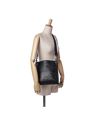 Bottega Veneta Leather Intrecciato Crossbody (view 2)