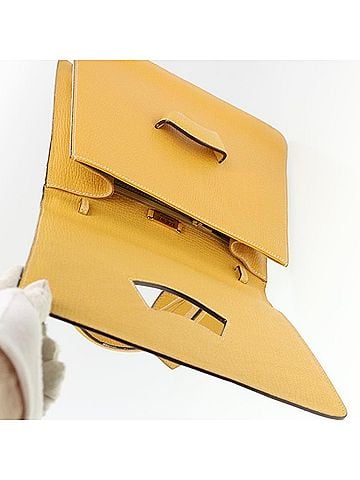 Loewe Barcelona Yellow Leather Handbag (view 2)