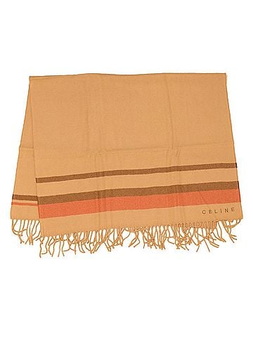 Céline Beige Wool Scarf (view 1)
