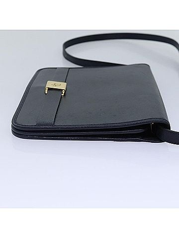 Dior Navy Leather Shoulder Bag (view 2)