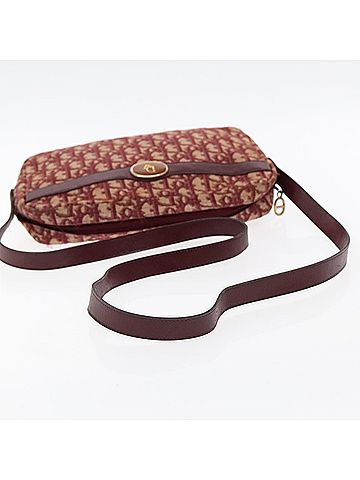 Dior Oblique Red Canvas Shoulder Bag (view 2)