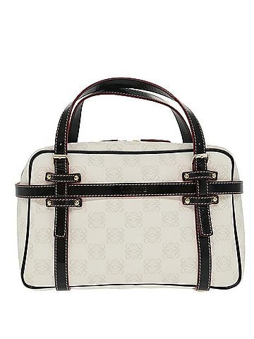 Loewe Anagram White Canvas Handbag (view 1)