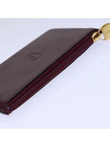 Cartier Must De  Burgundy Leather Wallet (view 2)