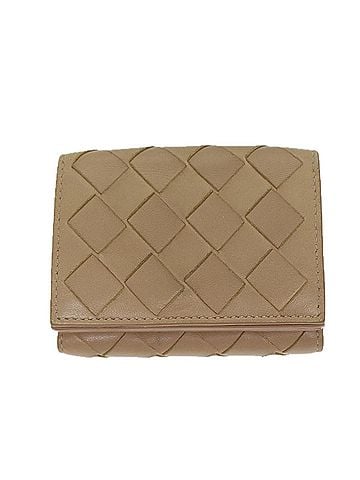 Bottega Veneta Intrecciato Beige Leather Wallet (view 1)