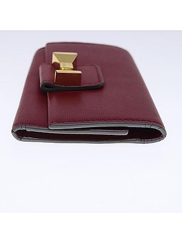 Chloé Burgundy Leather Wallet (view 2)