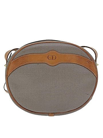 Dior Grey Canvas Shoulder Bag (view 1)