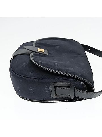 Dior Navy Canvas Shoulder Bag (view 2)