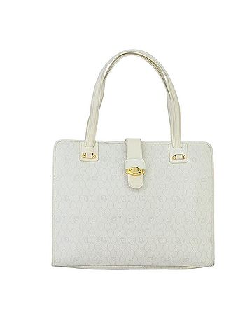 Dior Honeycomb White Canvas Shoulder Bag (view 1)