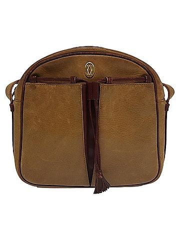 Cartier Must Line Brown Leather Shoulder Bag (view 1)