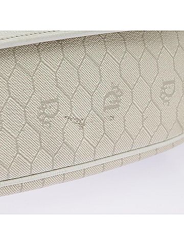 Dior Honeycomb Beige Canvas Shoulder Bag (view 2)