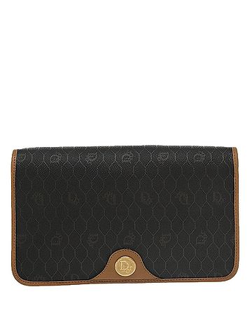 Dior Honeycomb Black Canvas Shoulder Bag (view 1)