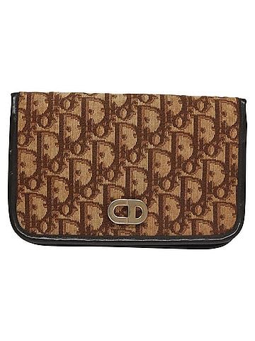 Dior Trotter Brown Canvas Shoulder Bag (view 1)