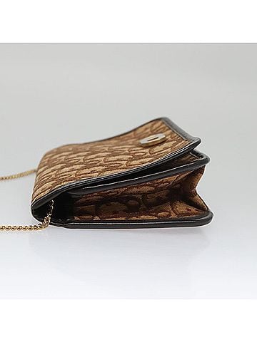 Dior Trotter Brown Canvas Shoulder Bag (view 2)
