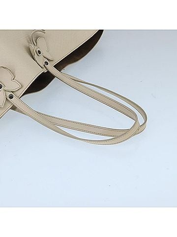Bottega Veneta Cabas White Leather Tote Bag (view 2)