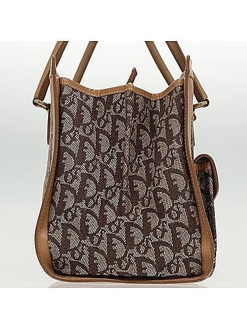 Dior Trotter Brown Canvas Handbag (view 2)
