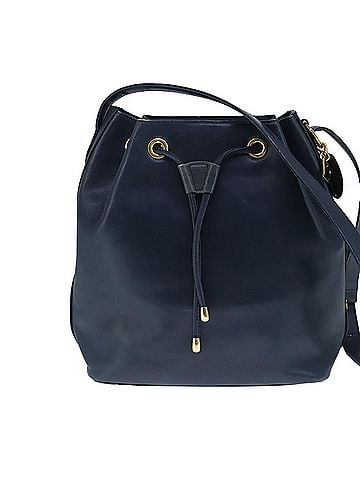 Dior Navy Leather Shoulder Bag (view 1)