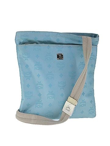 MCM Blue Synthetic Shoulder Bag (view 1)