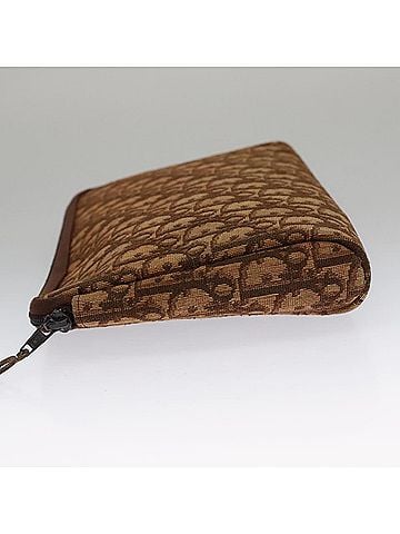 Dior Trotter Brown Canvas Clutch Bag (view 2)
