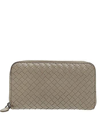 Bottega Veneta Intrecciato Grey Leather Wallet (view 1)