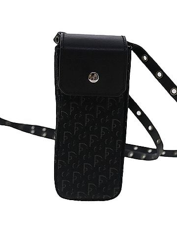 Dior Black Canvas Clutch Bag (view 1)