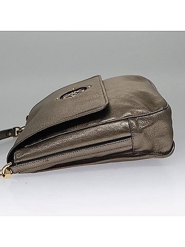 Loewe Maia Gold Leather Shoulder Bag (view 2)