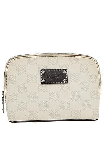 Loewe Beige Canvas Clutch Bag (view 1)