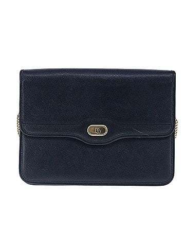 Dior Vintage Navy Leather Shoulder Bag (view 1)