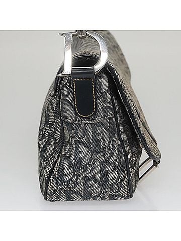 Dior Saddle Navy Canvas Shoulder Bag (view 2)