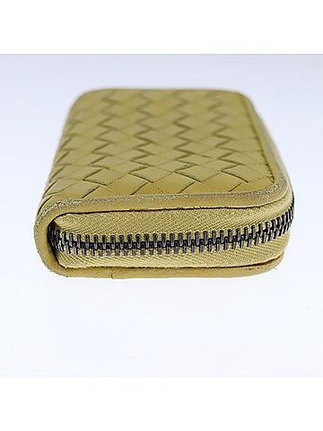 Bottega Veneta Intrecciato Yellow Leather Wallet (view 2)