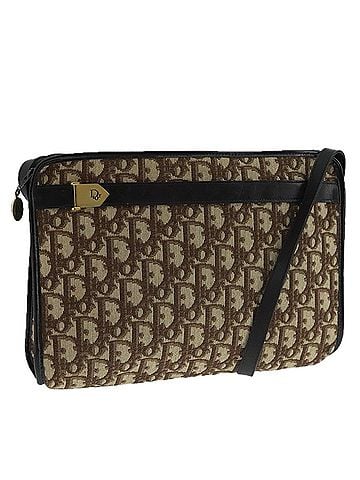 Dior Trotter Beige Canvas Shoulder Bag (view 1)