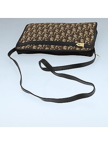 Dior Trotter Beige Canvas Shoulder Bag (view 2)