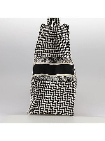 Dior Book Tote Black Canvas Tote Bag (view 2)
