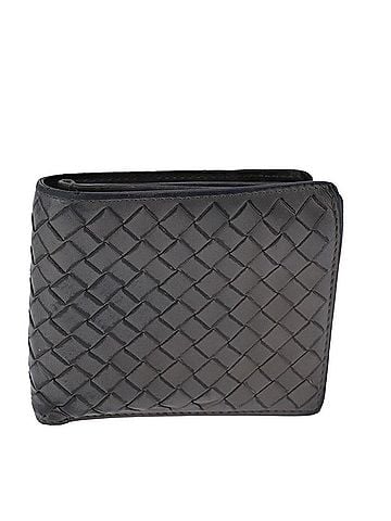 Bottega Veneta Intrecciato Grey Leather Wallet (view 1)