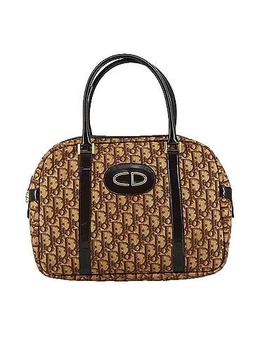 Dior Trotter Brown Canvas Handbag (view 1)