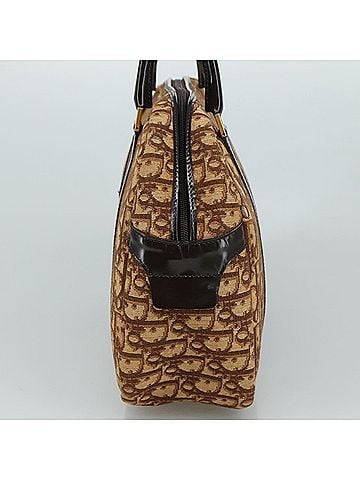 Dior Trotter Brown Canvas Handbag (view 2)