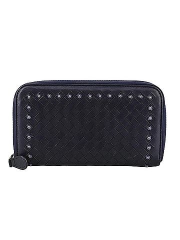 Bottega Veneta Intrecciato Black Leather Wallet (view 1)