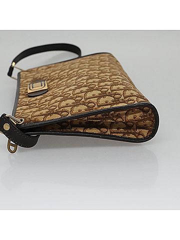Dior Trotter Brown Canvas Shoulder Bag (view 2)